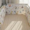 6-teilige Krippeneinlage zum Zahnen, 11,8 x 11,8 Zoll, Antikollisions-Babybett-Stoßstangenpolster, Krippenseitenschutz, Kinderbettschienenschutz