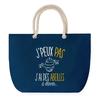 Beach Bag - PLANETEE - Large Size «I Can't Bees» - Rope Handle - Cotton - Printed In France