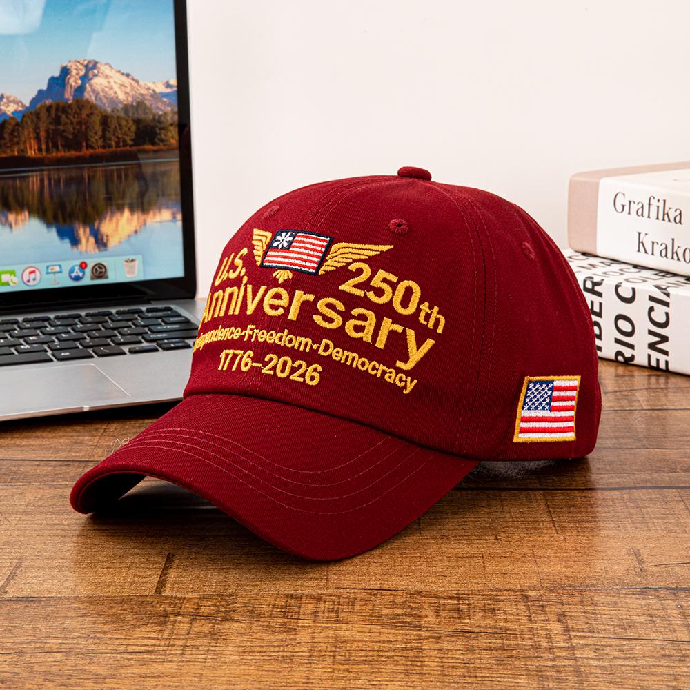 Vintage Washed U.S. 250Th Anniversary 1776- Independence Freedom Democracy American Flag Embroidered Baseball Cap Men Women