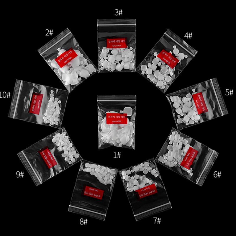500Pcs Artificial Acrylic Toe False Nails Tips Clear Foot Fake Nails Manicure