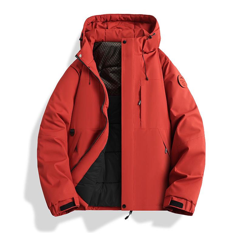 Winter Windproof Waterproof Down Jacket for Outdoor Warmth, Mountaineering, and Workwear - Couple's Cotton Outerwear