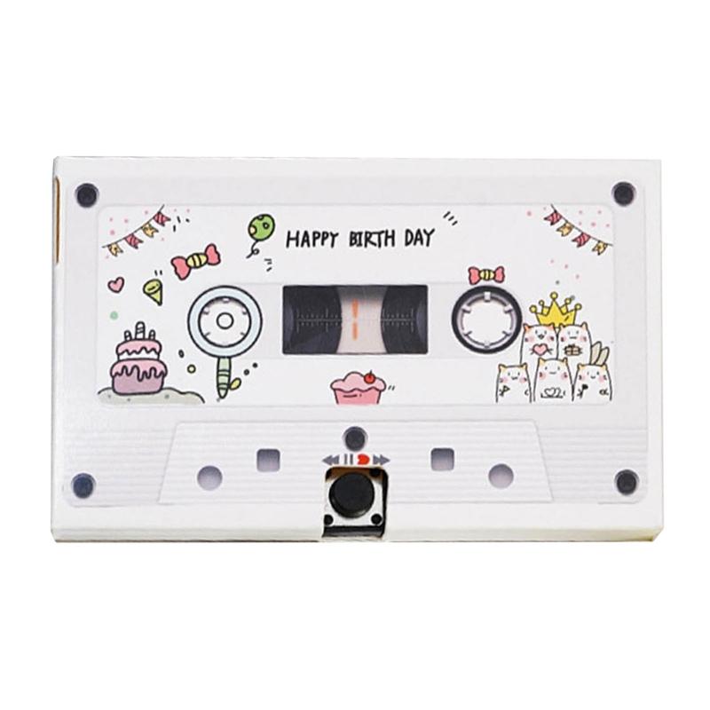 Greeting Card Voice Recorder Cassette Tape Shaped Recording Device Recordable
