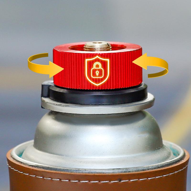 Outdoor Camping Stove Gas Tank Conversion Adapter Split Type Furnace Converter Stove Burner Adapter Head Camping Accessories Butane Adapter Auto-off