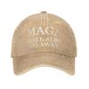 MAGA Make Albo Go Away Sun Hat Distressed Denim Snapback Hat Casual Dad Hat  Outdoor
