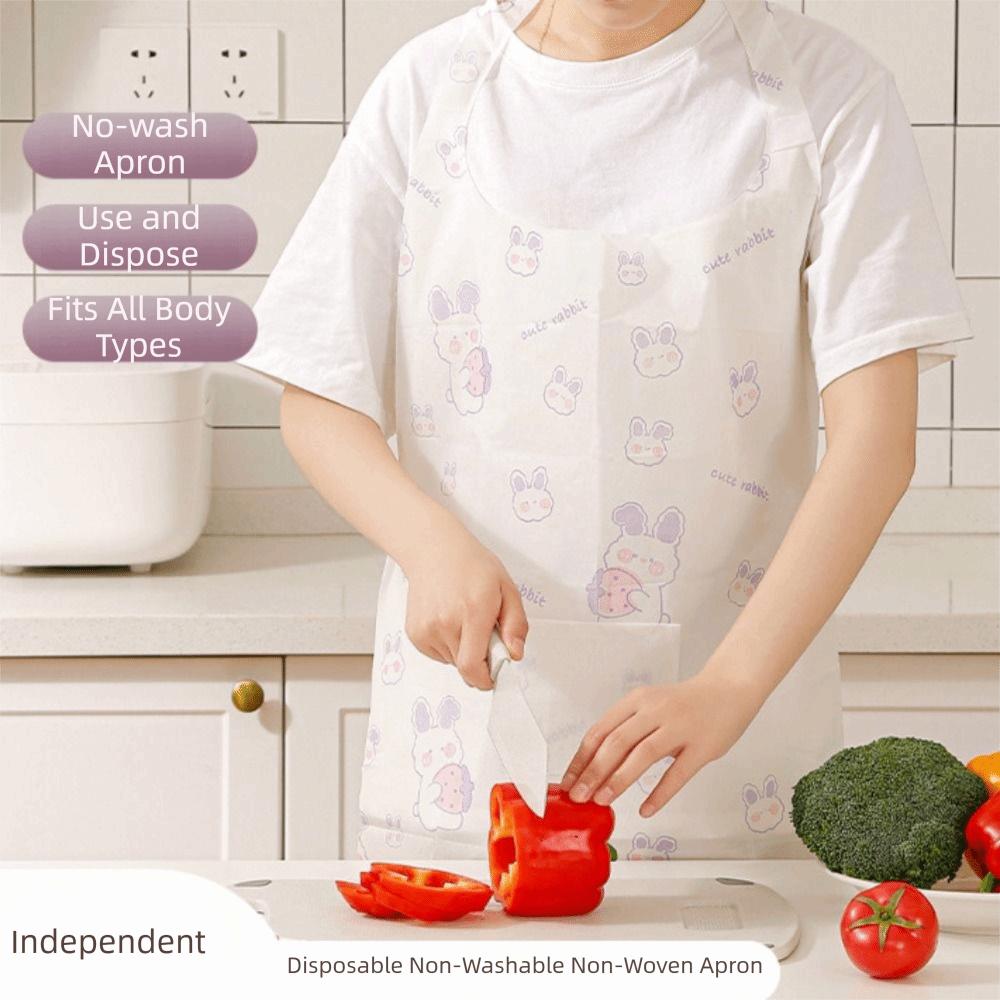 Anti Fouling Unisex Aprons Oil-proof Disposable Non-woven Apron Female Male
