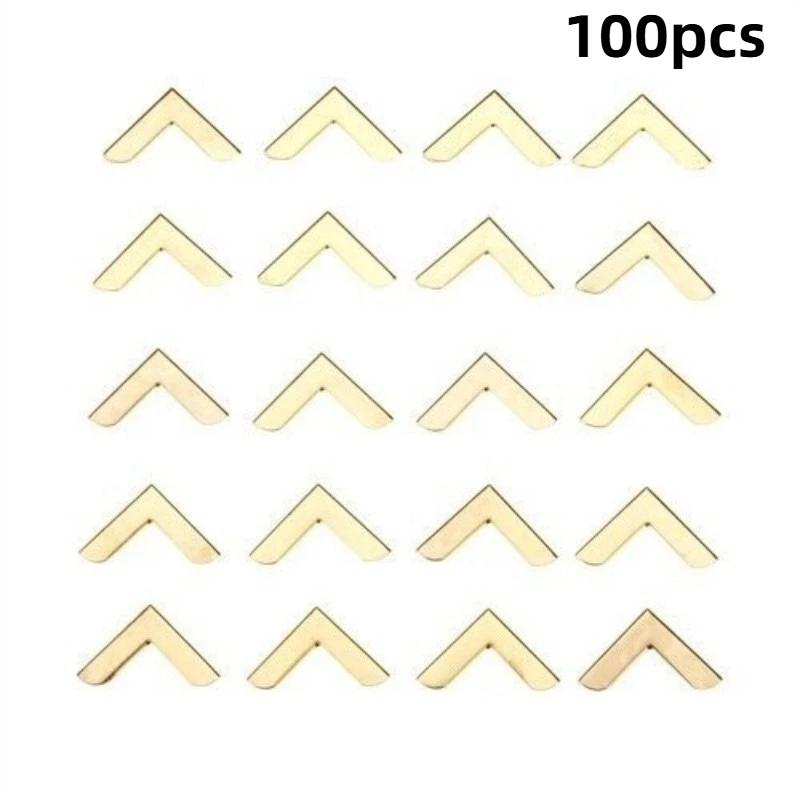 Metal Book Corners 100PCS Anti-Scratch Protective Edge Guards for Scrapbooking Photo Albums Menus DIY Crafts