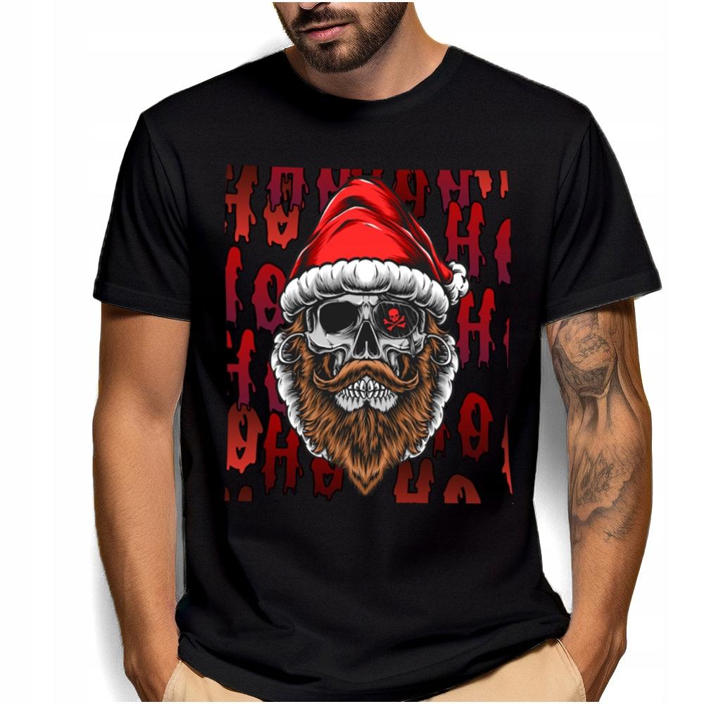 Koszulka Świąteczna na prezent modny wzór Boże Narodzenie Sesja hohoho 4XL