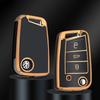 Fashion TPU Car Flip Key Case Cover Shell for VW Volkswagen Golf 7 MK7 Tiguan MK2 for Seat Ateca Leon FR 2 Ibiza Skoda Octavia