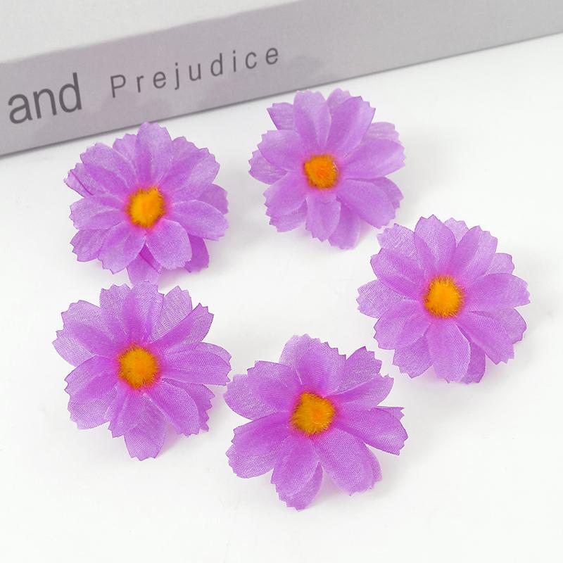 

30/50Pcs Artificial Flowers Daisy Silk Flowers Decoration Party Wedding Decoration Home Party Daisy Floral Design Craft Supplies 30Pcs фиолетовый
