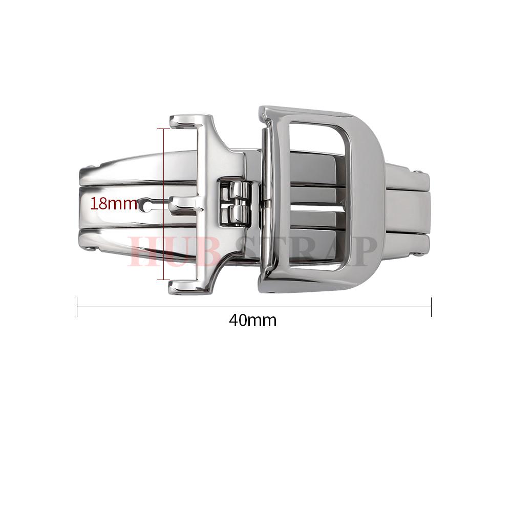 18mm Stainless Steel Clasp Fit for Jaeger-LeCoultre Watch for Nylon Silicone Strap Repalcement Watchband Clasp Watch Accessories