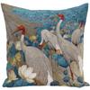 Retro Oil Painting Swan Fairy Crane Polyester Pillow Case Flower Flamingo Decorative Cushion Cover Sofa Chair Home Decor 45X45Cm