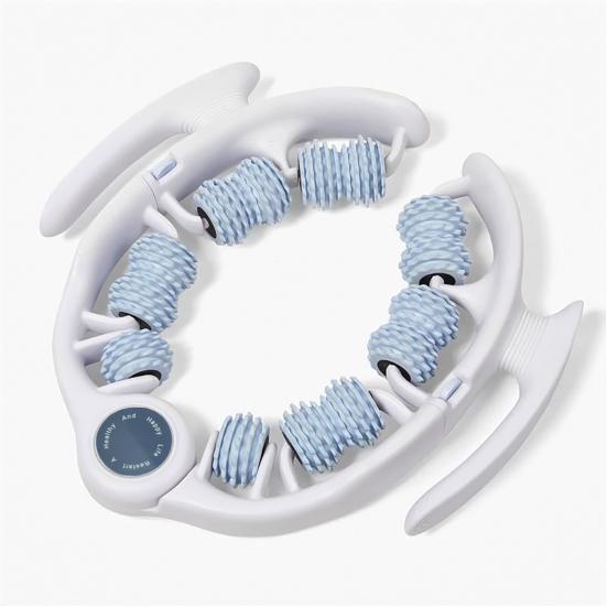 Leg Massage Roller Anti-Cellulite Lymphatic Drainage Deep Tissue Therapy Thighs Arm Back Shoulder Muscle Relaxation Massage Tool with 14 Rollers
