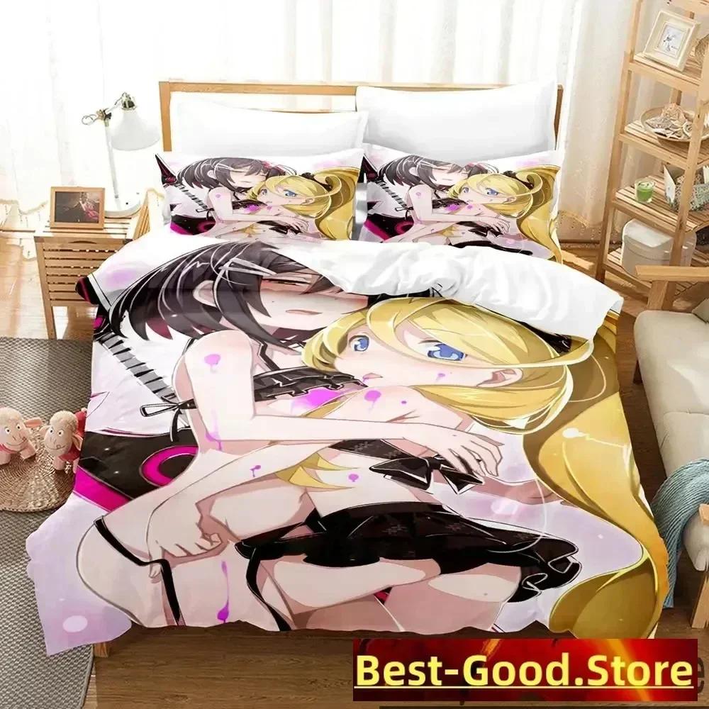 Аниме Mary Skelter Finale Принтованный Постельный Комплект Пододеяльник Наволочка Комплект Постельного Белья Постельное Белье Простыня Покрывало Полный Двуспальный Кинг-сайз 135x200cm