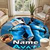 Custom Name Personalized Avatar Print Round Rug, Versatile Home Decor Carpet, for Playroom, Apartment, Balcony, Entryway, Hallway Gift