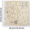Charming Christmas Wooden Cabin Puzzle Decoration For Festive Table Displays And Diy Gifts