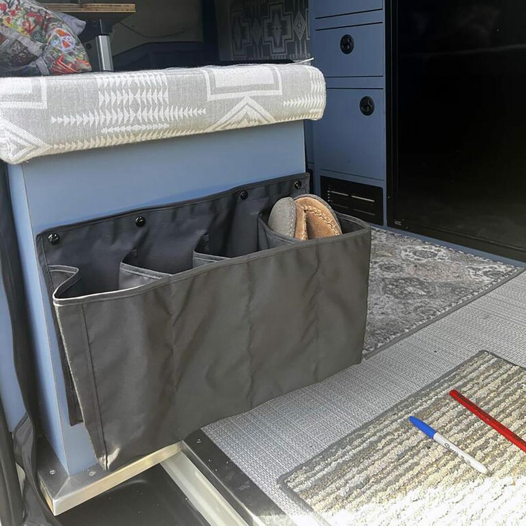 Caravan Camper Van Shoe Storage 10-inch 4 Pockets Solution Motorhome Shoe Storage Bag Multi-Pocket RV Wall Mount 4 Pocket Bag