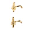 2Pcs 1:12 Dollhouse Mini Alloy Faucet Simulation Water Tap Model Toys