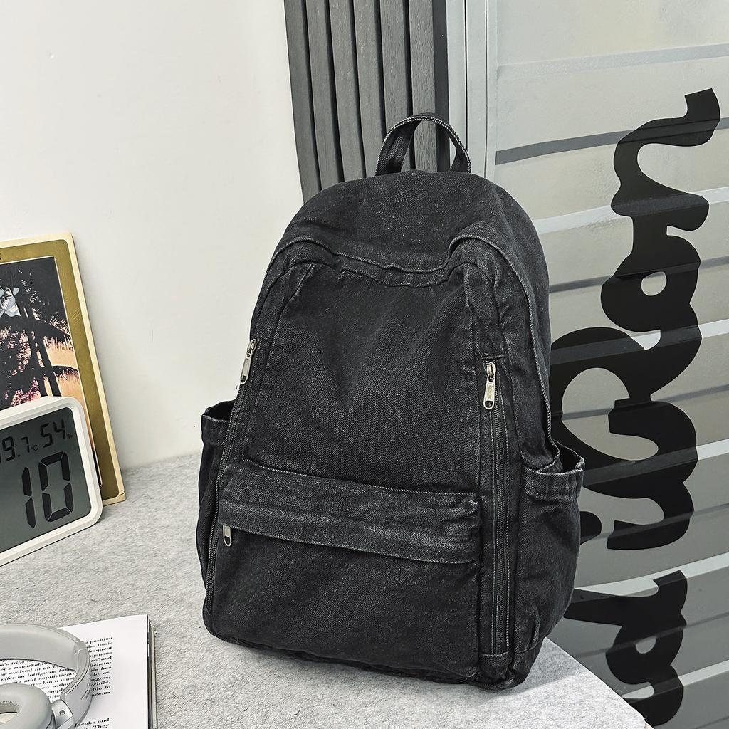 Schultasche Damen Mori Retro Denim Canvas Rucksack Harajuku Mittelschüler Lässiger Rucksack Reisetasche