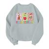 Children's Fashionable Lightweight Long-sleeved Round Neck Pullover With Pockets Printed Pullover