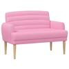 Two Seater with Button Tufting Pink 116 X 67 X 80 Cm Fabric