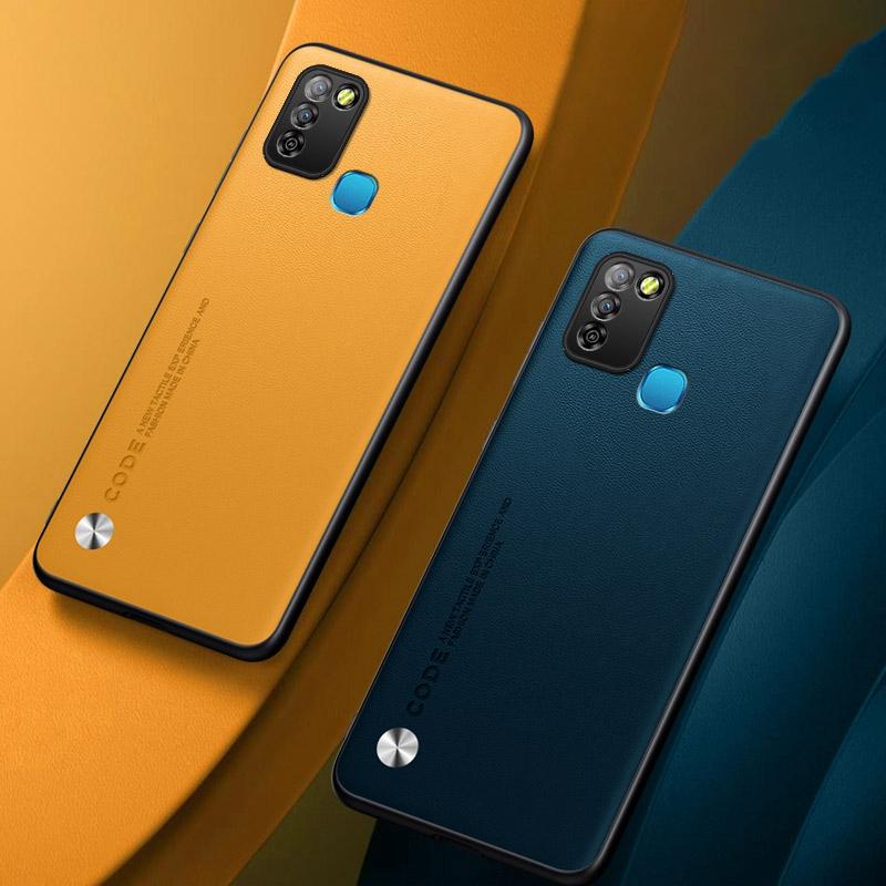 Luxury PU Leather Case For Infinix Hot 10 Lite Smart 5 Matte Cover Silicone Full Protection Phone Case For Infinix Smart 5 Coque