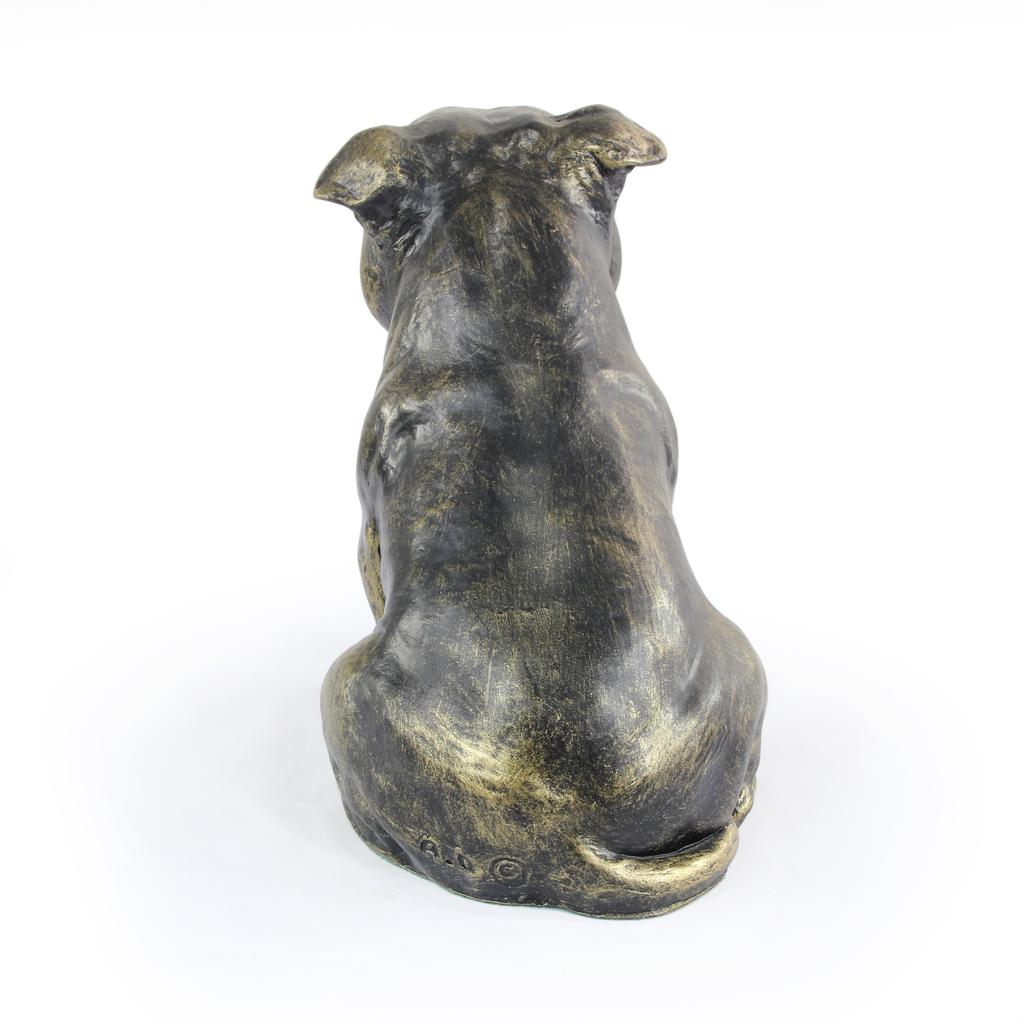 Staffordshire Bull Terrier, Staffy - Dog Statue, Sitting Dog for Desk, Decoration for the Living Room of a Dog Lover by Art-Dog