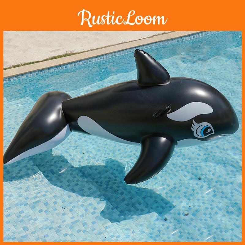 Giant Whale Water Fun Park Inflatable Floater Wholesale Adult Ride-on Inflatable Float Black Pvc 193*119cm