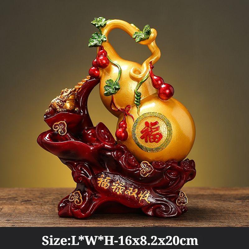 Feng Shui Glücksbringer Kürbis Crsfts Wohnzimmer Ornamente Maskottchen Kürbis Goldene Kröte TV Schrank Wohnkultur