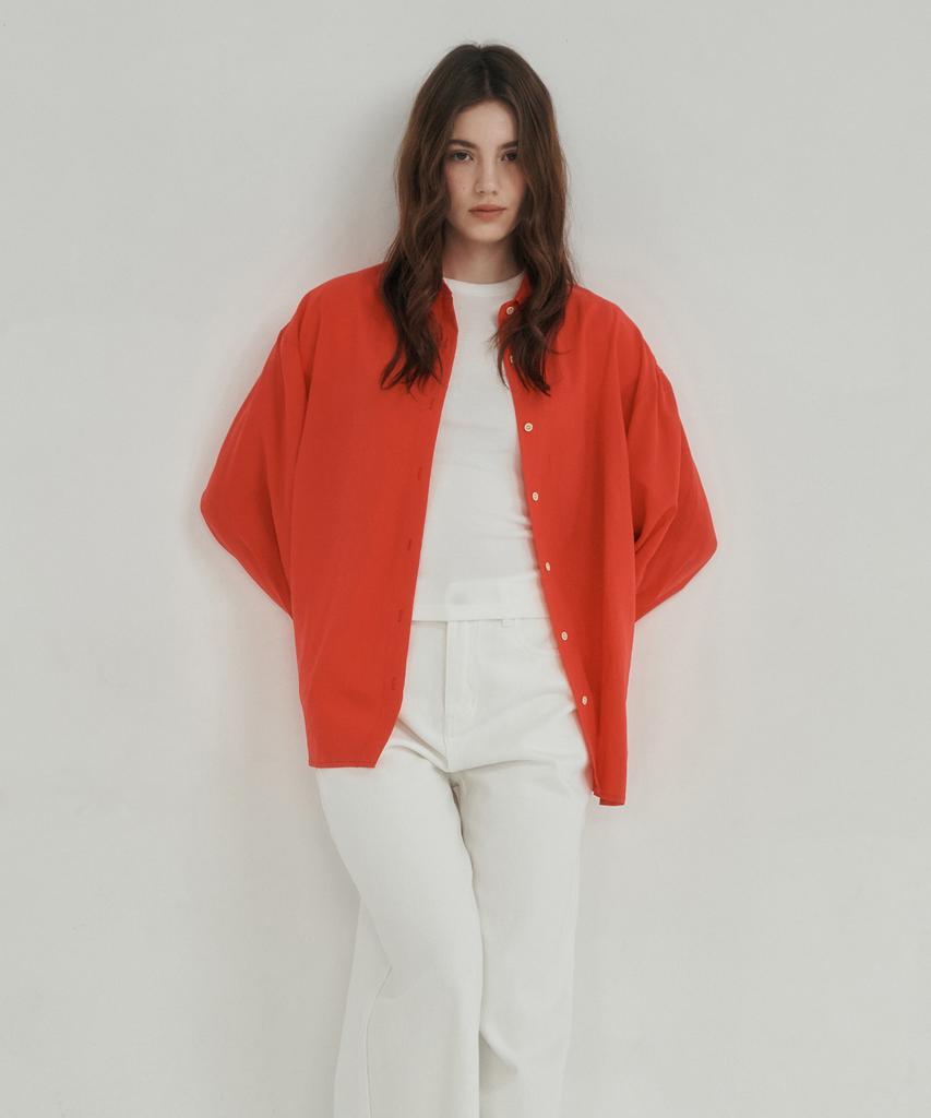 LOSSYROW Flow Sheer Shirt Red