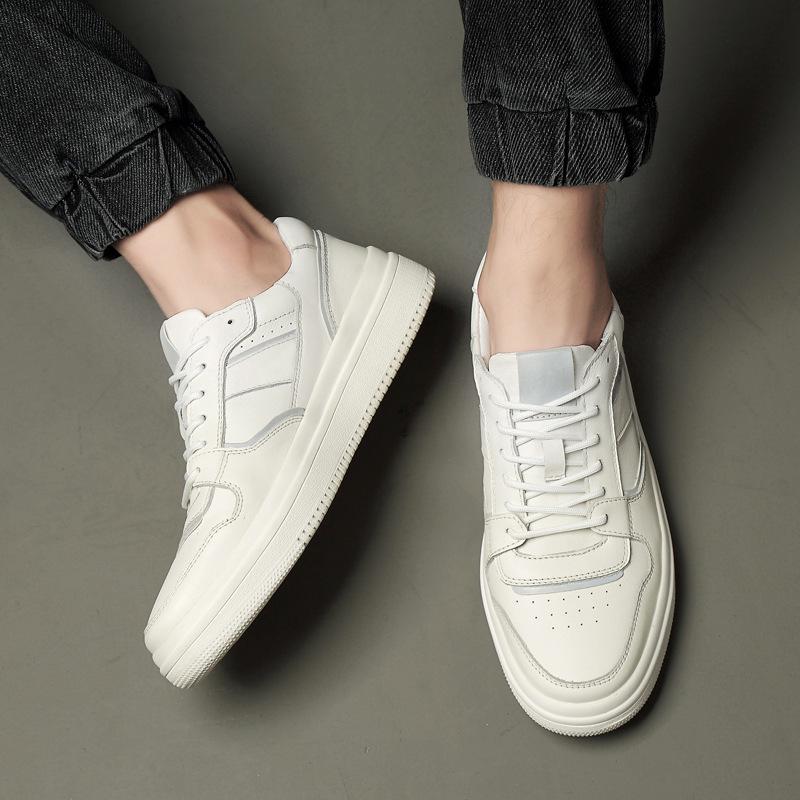 Men's New Trendy White Low-Top Casual Shoes - Fashion Board Large Size Sports Sneakers