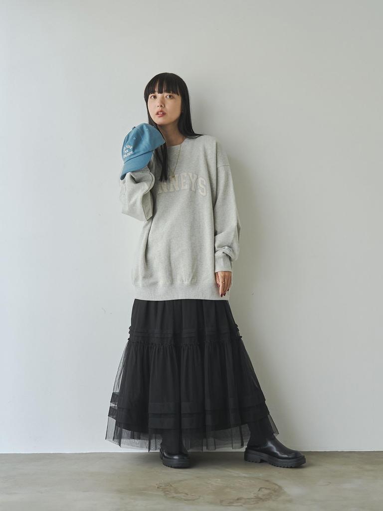 Cohen Tucked Tiered Tulle Skirt 76706460224 0950 M BLACK(09)