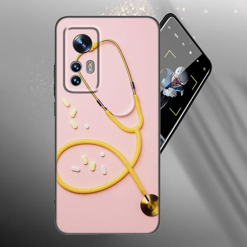 Krankenschwester Medizinisch Medizin Gesundheit Herz Handyhülle Für Xiaomi Mi 10T 11i 11T Note 10 11 Lite NE F1 POCO F3 M3 X3 GT NFC M4 X4 Pro 5G