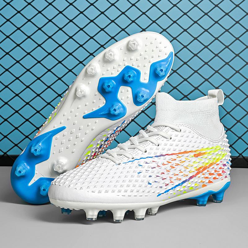Popular New Youth Football Shoes Men's High-top Long Broken Nails Student Professional Training Shoes Jinjiang Shoes