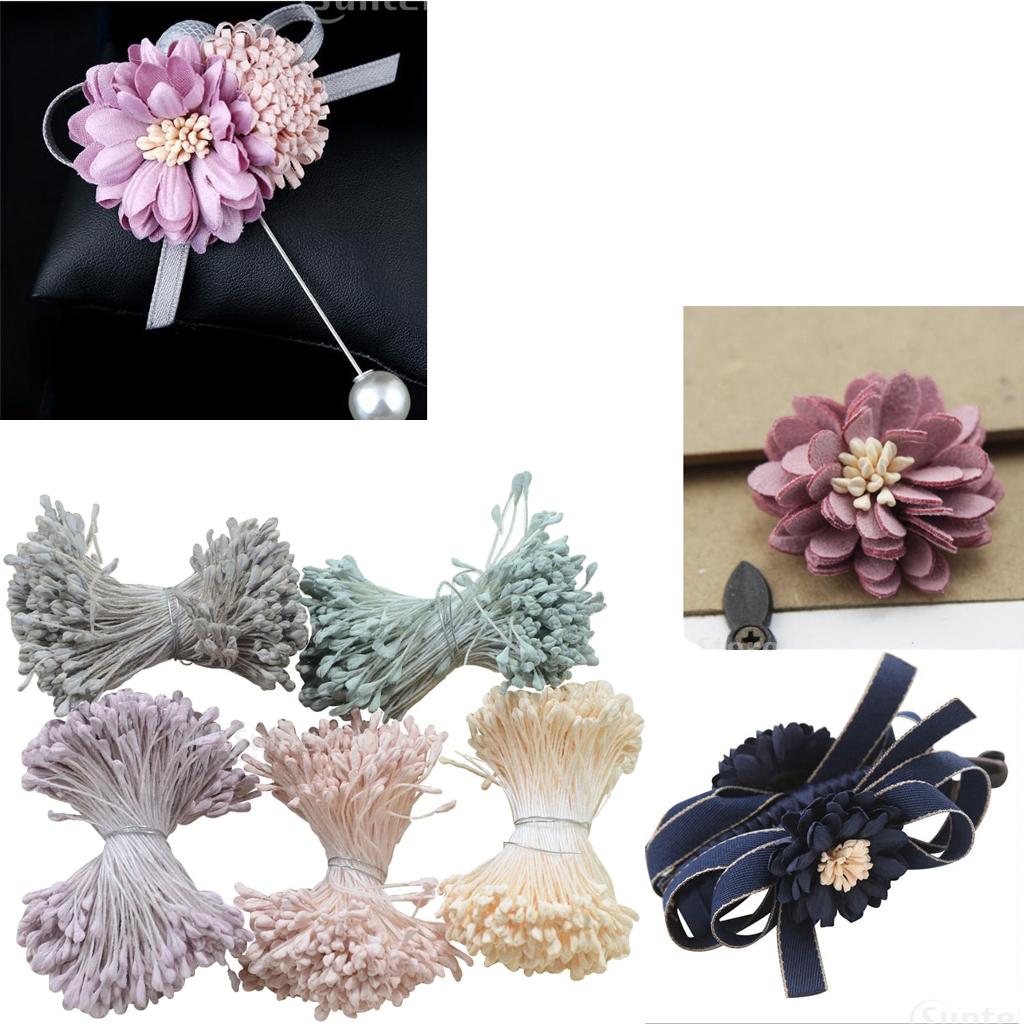 Plaster Artificial Flower Stamens Assorted Colors DIY Craft Flowers for Flower Making Card Making Fabric Flower Brooch