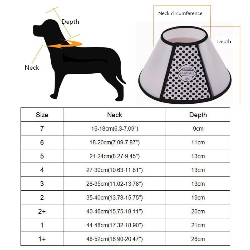 Pet Elizabeth Collar Puppy Anti Bite Grasping Collar for Small Sizes Dogs Recovery Cone Ring Cats Neck Wound Healing Accessories