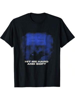 Camiseta Azul con Foto Oficial de Billie Eilishs HIT ME HARD AND SOFT