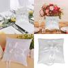 Luxurious Fabric Wedding Rings Pillow With Lace And Pearls Decoration Rings Cushion For Wedding Ceremony Decoration