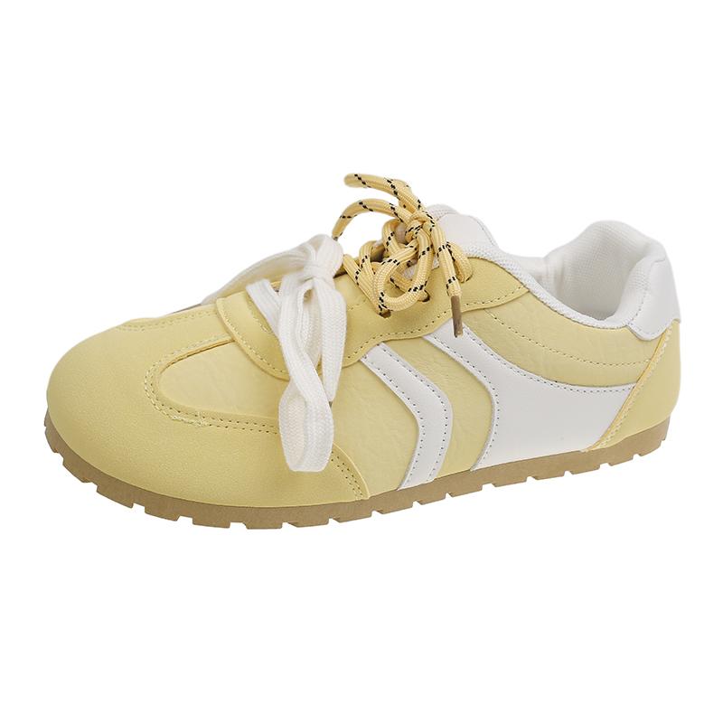 Retro German Training Shoes Women Spring Summer New Flat Bottom Casual Small White Shoes Students Tied Sports Female Gump Shoe