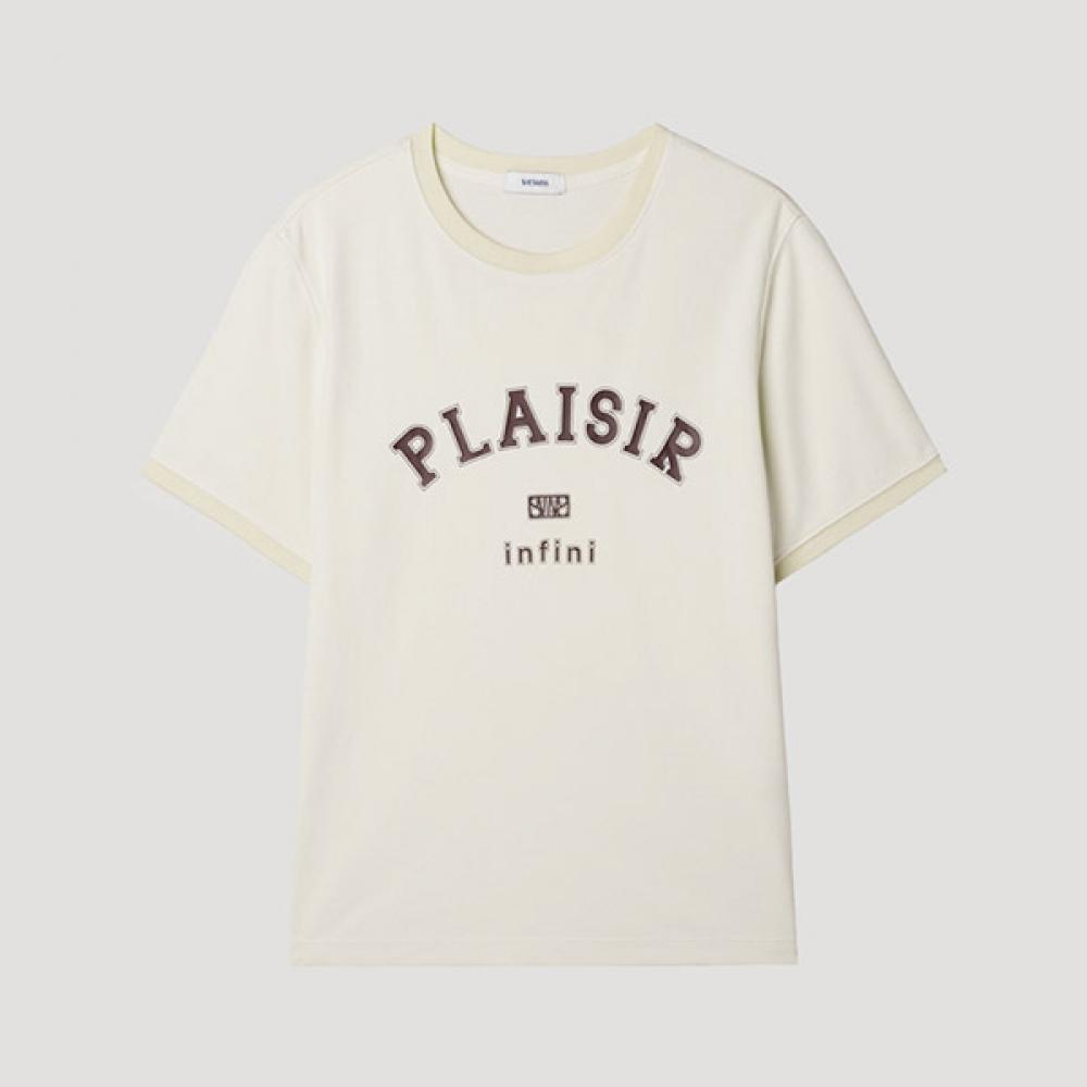 

[She S miSS] CoTTon LeTTering ShorT Sleeve T ShirT SwjTSp22040 Cr creamy/66
