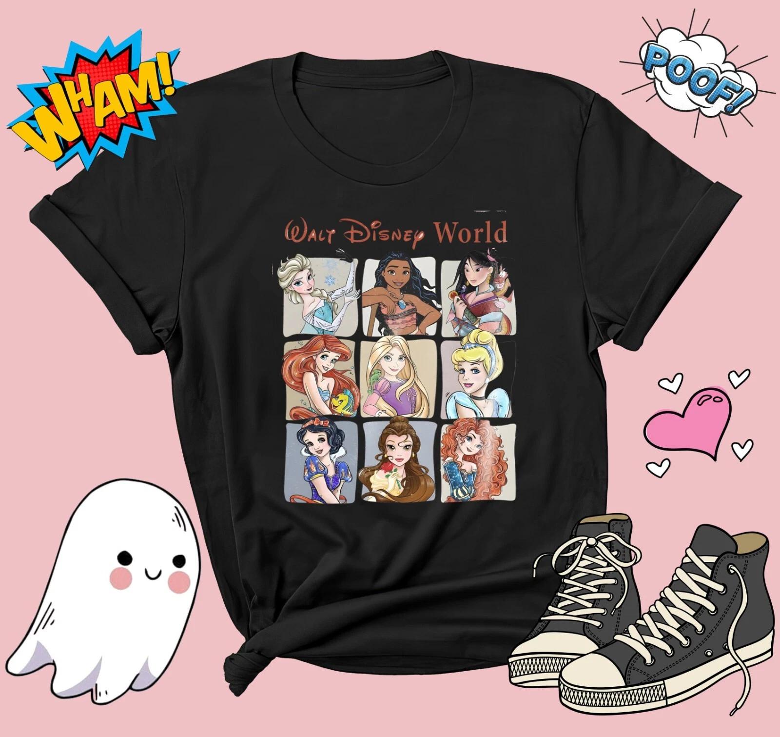 Retro   Princess Tshirt Unisex Tshirt New Casual and Fashionable Unisex and Women Couple Street Wear S