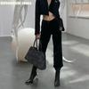 Fashion 2025 New Style Strange Style Heel Women Boots Metal Square Toe Square Heel Back Zipper High Heel Ankle Boots Novelty Short Boots
