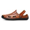 Übergröße Handnähen Herren Leder Ausgeschnitten Strand Sandalen Mokassins Herren Freizeitschuhe
