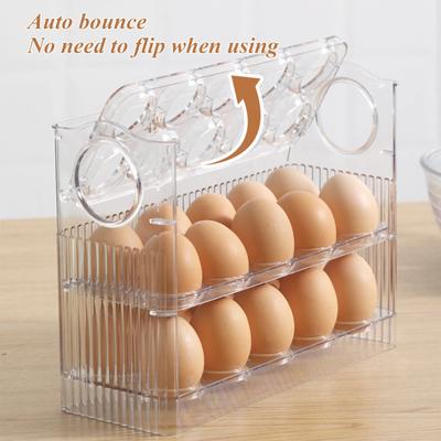1Pcs New High-capacity Multilayer Egg Storage Box Refrigerator Side Door Egg Holder Save Space Kitchen Specific Storage Egg Tray