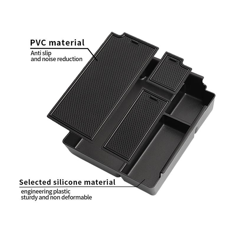 Center Console Armrest Storage Box For BYD Shark 6 2024 2025 Car Tray Organizers Tidying Tool Box Car Accessories For BYD Black
