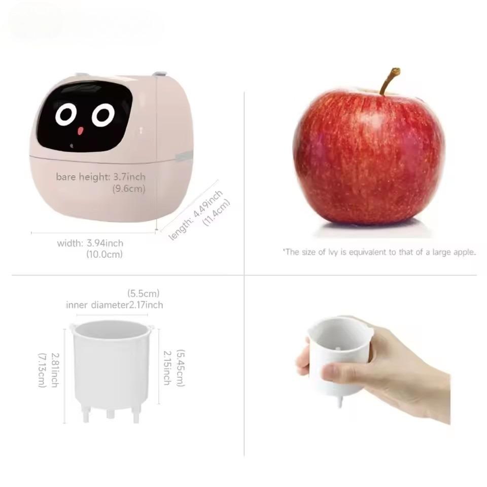 Smart Life Ivy Smart Planter, Oändligt Kul Över 49 Rika Uttryck, 7 Smarta Sensorer, AI-Chips Gör Det Enkelt och Roligt Att Odla Växter