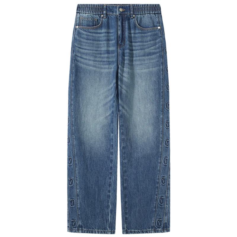 

CABBEEN Мужские джинсы деним прямого кроя с логотипом L (175/50)