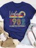 Vintage 1982 Limited Edition Print WoUnisex T Shirt Short Sleeve O Neck Loose WoUnisex Tshirt Ladies Tee Shirt Tops Camisetas Mujer