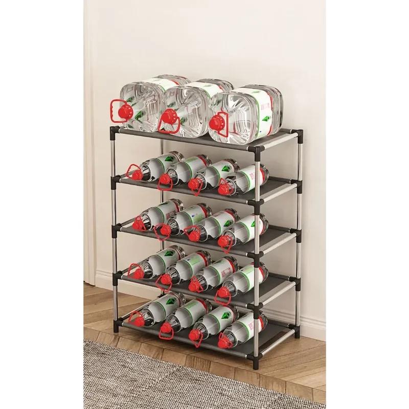 Portascarpe Elegante da Casa Scaffale per Scarpe in Metallo Organizer per Calzature Supporto Salvaspazio Scaffale Nero per Scarpe per Soggiorno