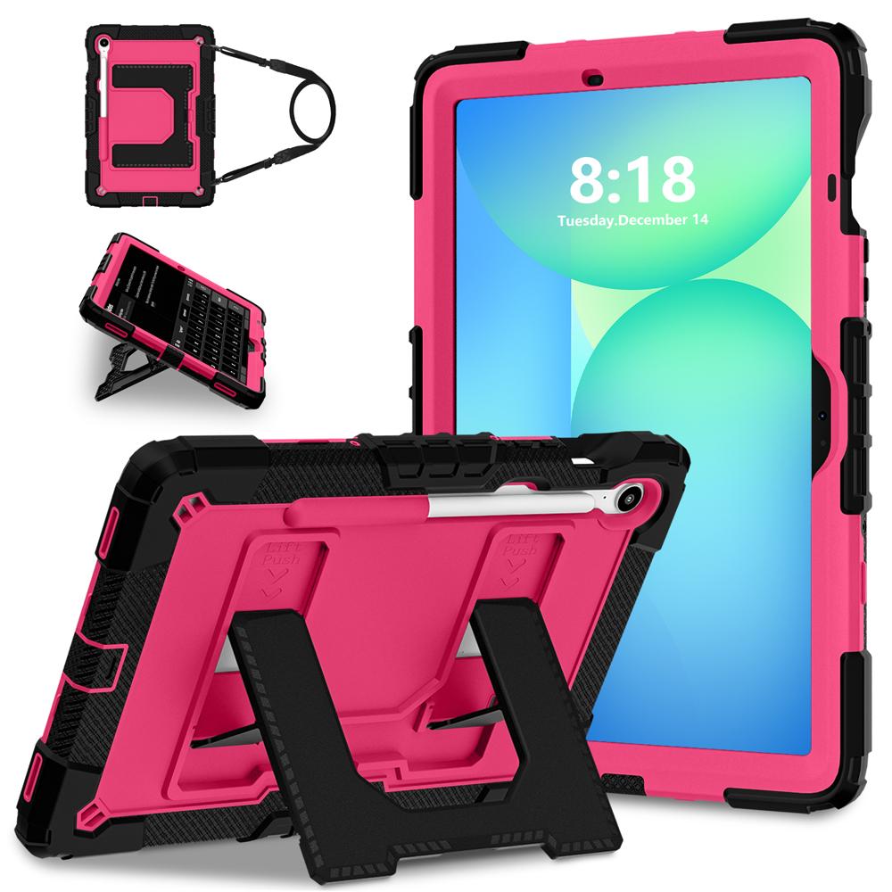 Shockproof Stand Tablet Cases for 10.9" Samsung Galaxy Tab S10 Lite/S9 FE/S10 FE 5G Case S10lite Cover Coque Silicone+PC Shell