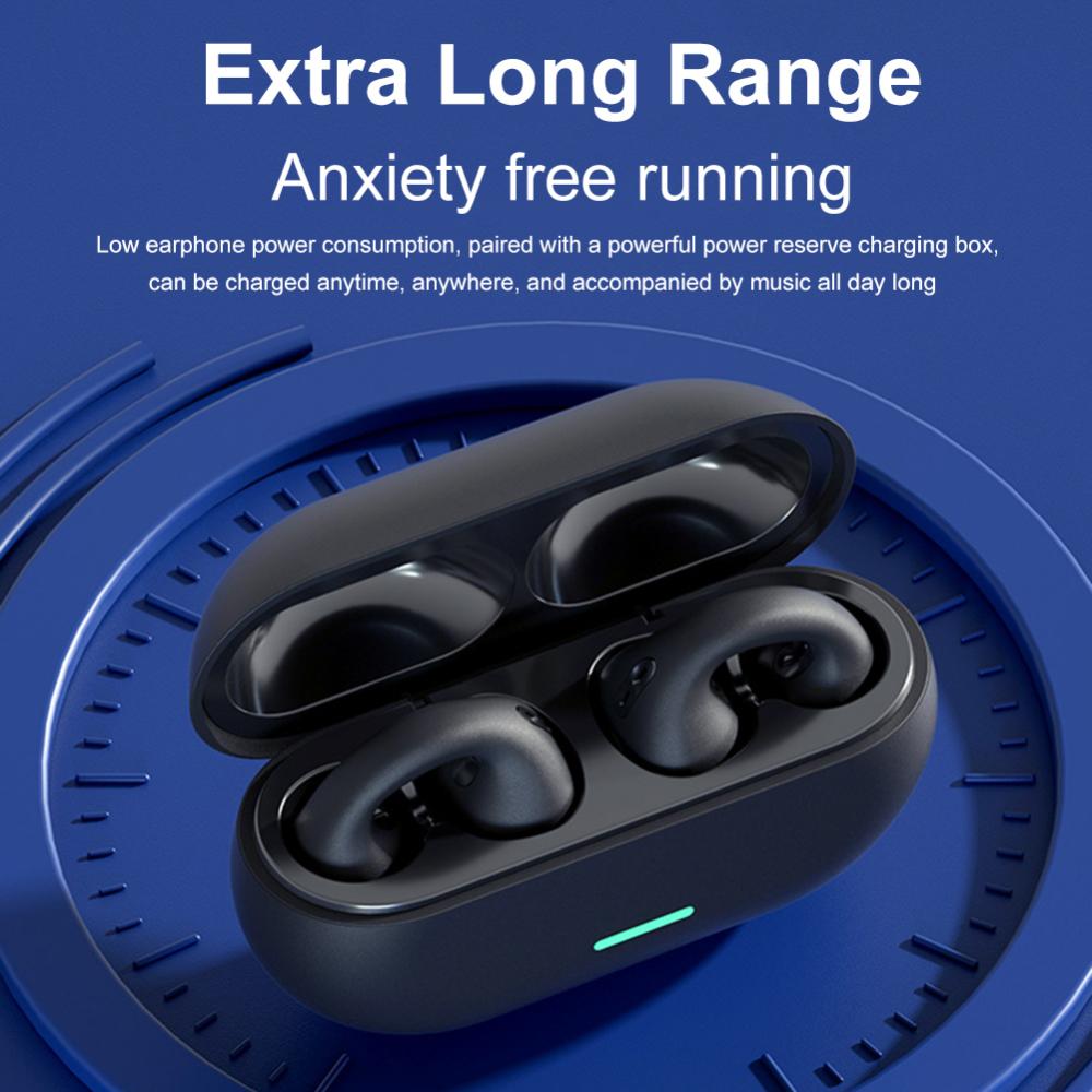 T75 Ear-Clip Bluetooth sluchátka Bone Conduction Sluchátka Bezdrátová sluchátka 3D Surround Stereo Bass Sportovní Headset s mikrofonem